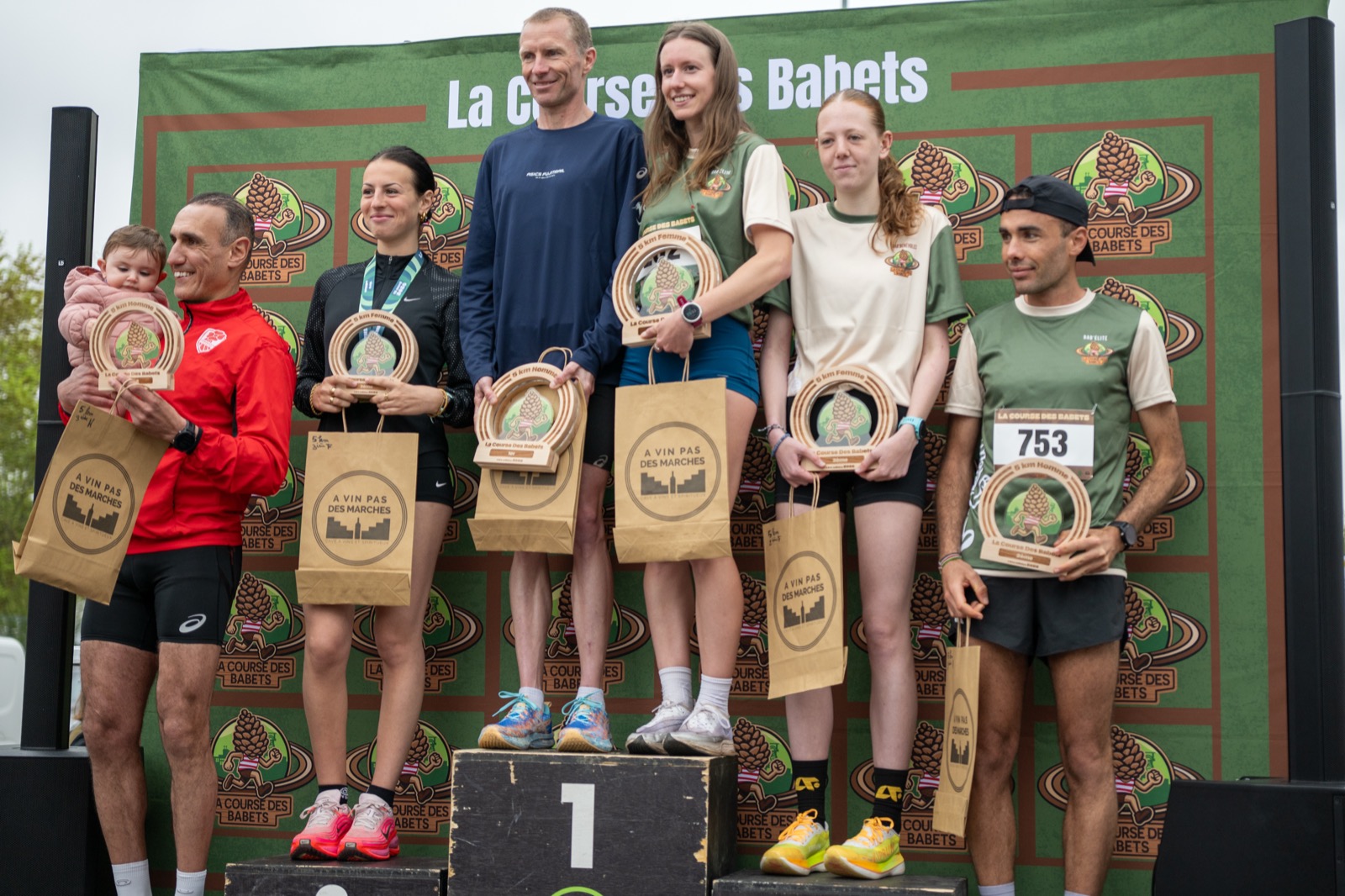 Podiums de la 1ère édition du 5 km des Babets